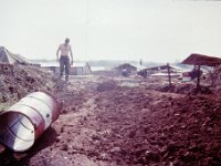 Construction work on the mess hall escape tunnel.